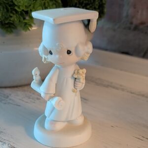 Precious Moments Cream and White Ceramic Graduation Figurine